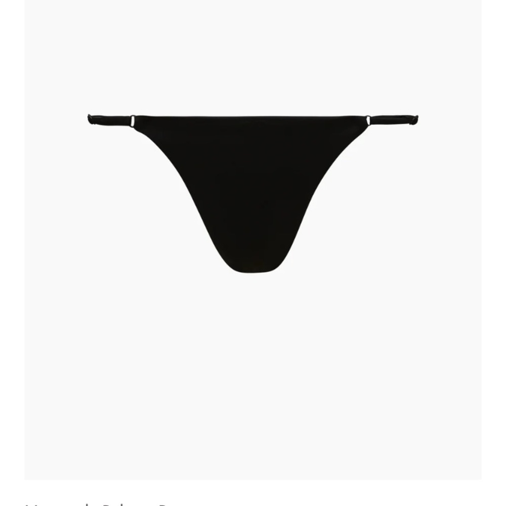 Onia black ribbed bikini bottom medium NWT